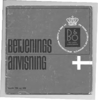 Bang & Olufsen - Beolit_700-Owners-Manual